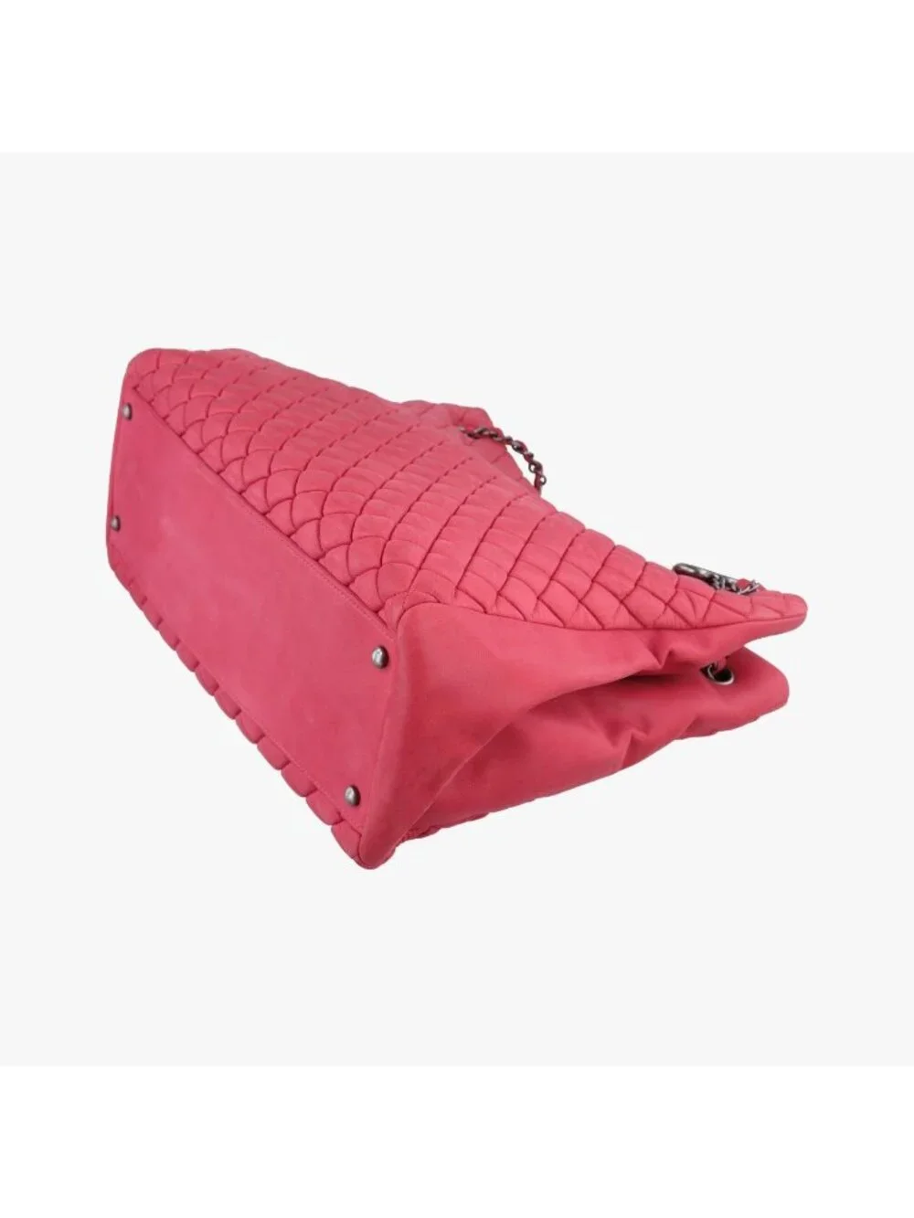 Chanel Quilted CC Logo Mademoiselle Red Leather Handbag